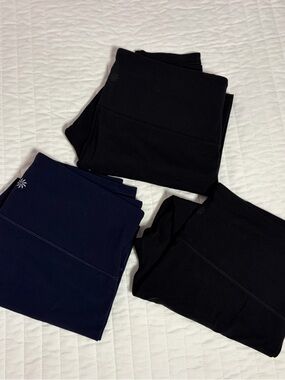 Athleta Black Blue Leggings Womens MP